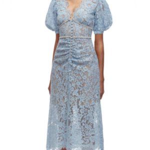 Self Portrait Camellia Dress in blue